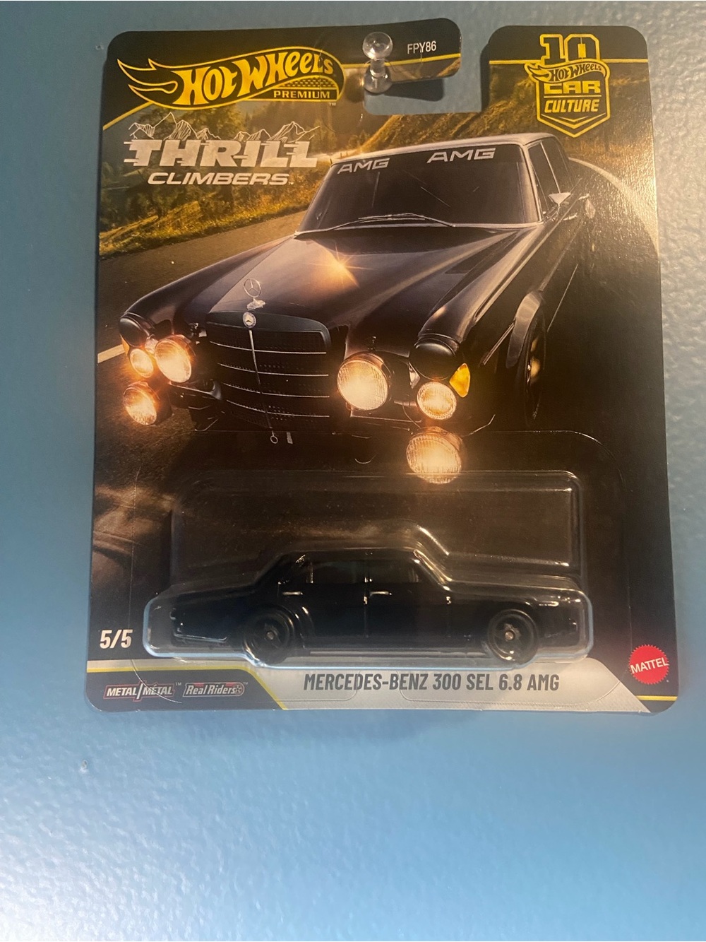 Hot Wheels Premium Mercedes-Benz 300 SEL 6.8 AMG Toy Car - Black